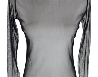 トップス 00s DIESEL bondage mesh long top black Women's Sleeveless top with zip detail | Black | Diesel