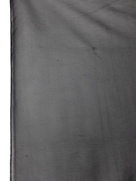 Vintage 2000s Y2K Minimal Basic Solid Black Sheer… - image 3