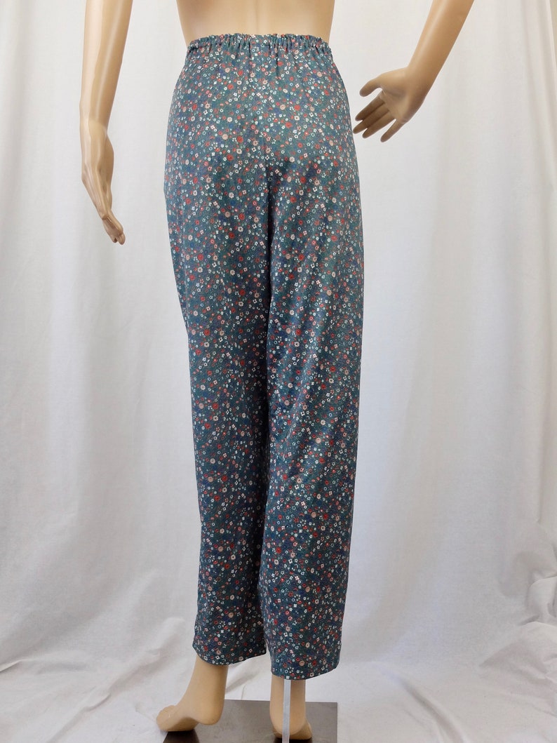 Vintage 1970/'s High Waisted Floral Trousers