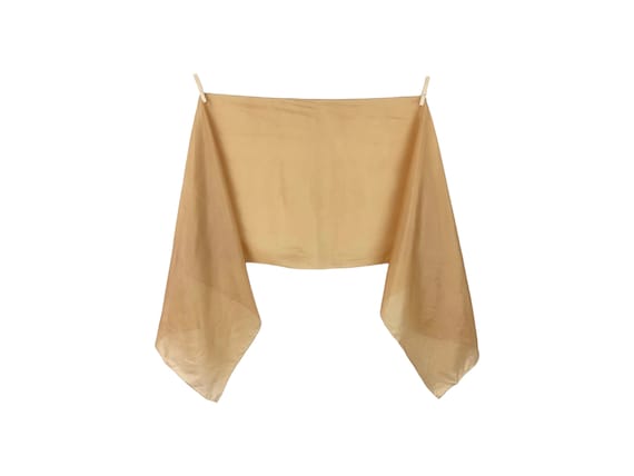 Vintage 90s Silk Chic Mod Solid Basic Beige Tan W… - image 1