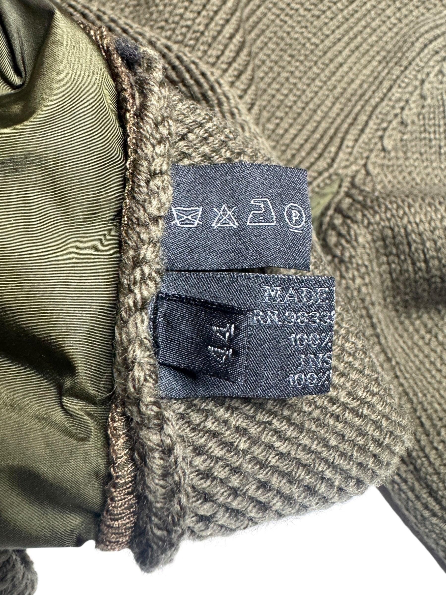 Vintage Prada Wool Knit Sweater | 2000s Y2K Double Zip up Hooded