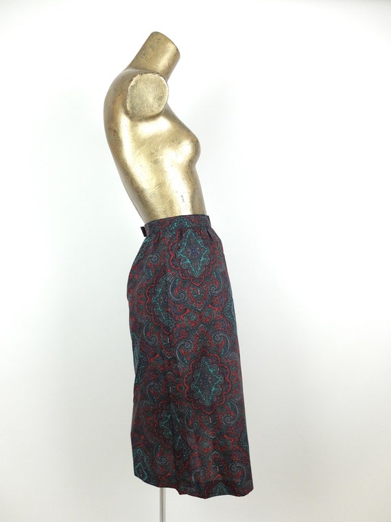 Vintage 60s Mod Psychedelic Paisley High Waisted … - image 6