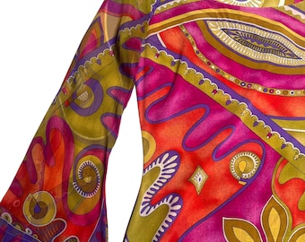 Vintage Anna Molinari Blumarine Silk Butterfly Sleeve Blouse