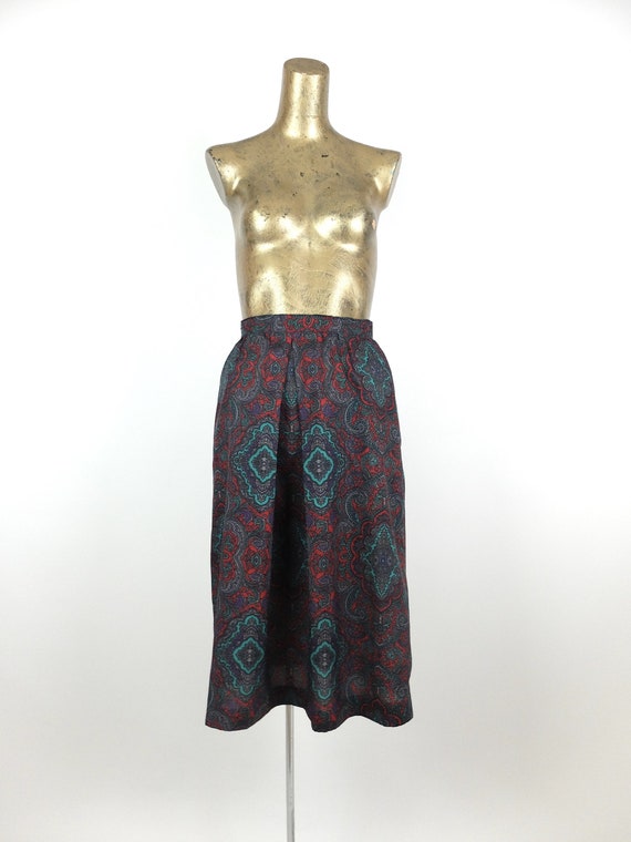 Vintage 60s Mod Psychedelic Paisley High Waisted … - image 4