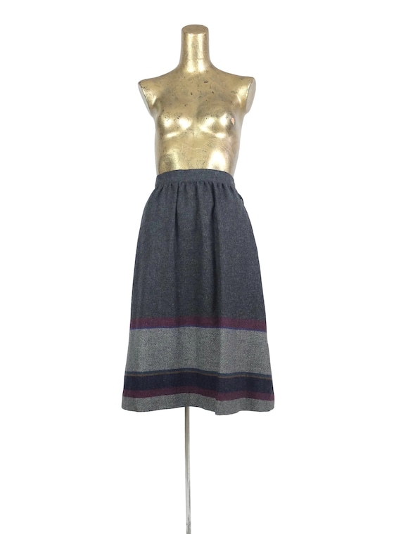 Vintage 1980s does 50s Mod Wool High Waisted Fit … - image 1