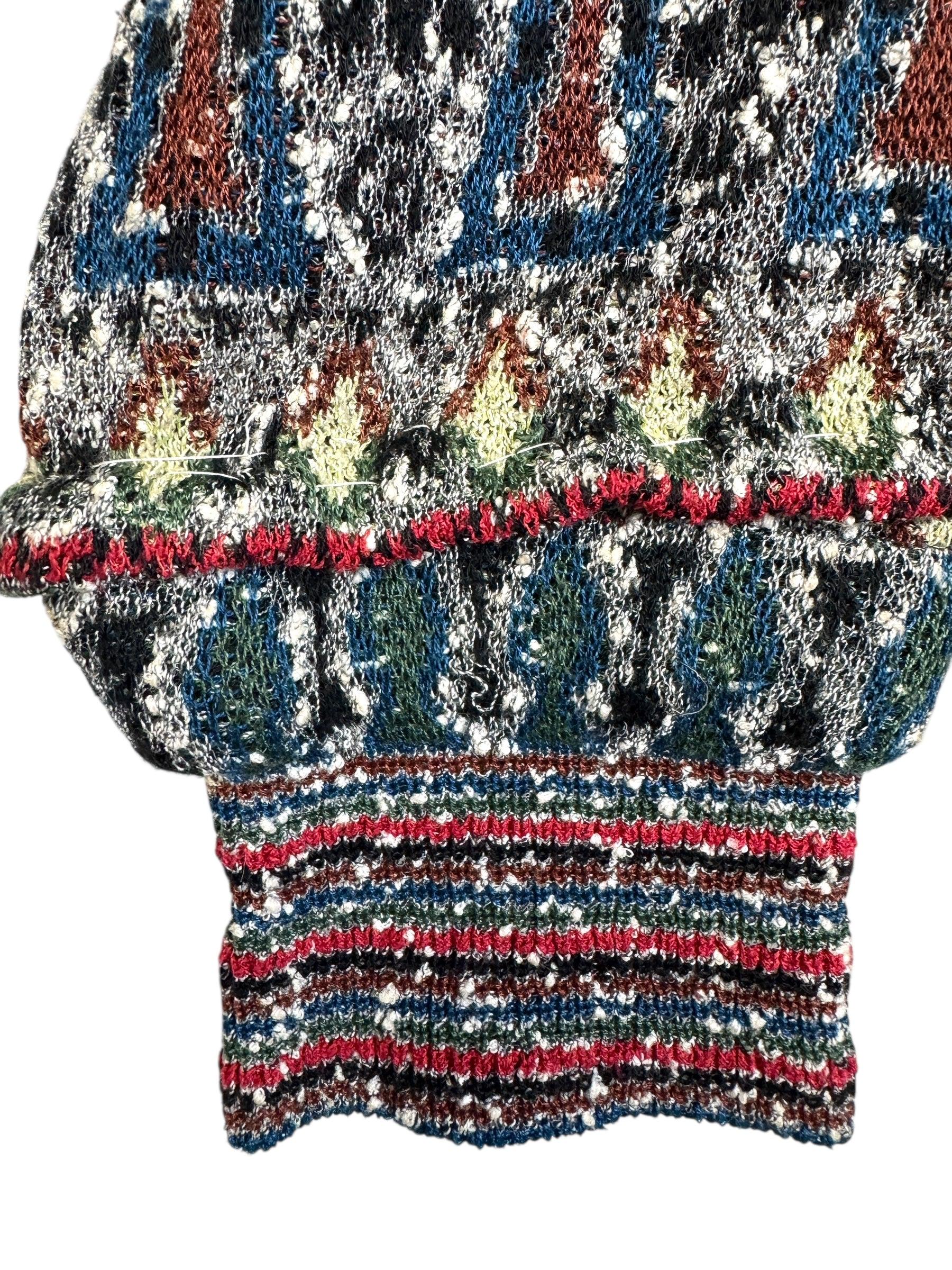 Vintage 90s Missoni Sport Knit Cardigan | Abstract Pattern, Men's