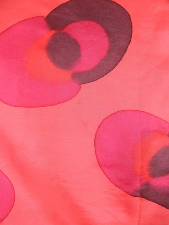 Vintage 90s Chic Pink & Purple Abstract Floral Pr… - image 3