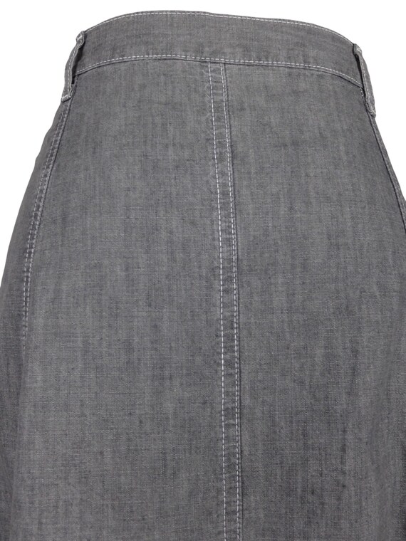 Vintage 90s Y2K Utility Grey Solid Basic Button D… - image 6