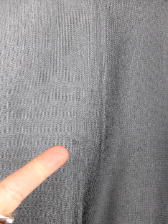 Vintage 2000s Y2K Minimal Basic Solid Black Sheer… - image 5