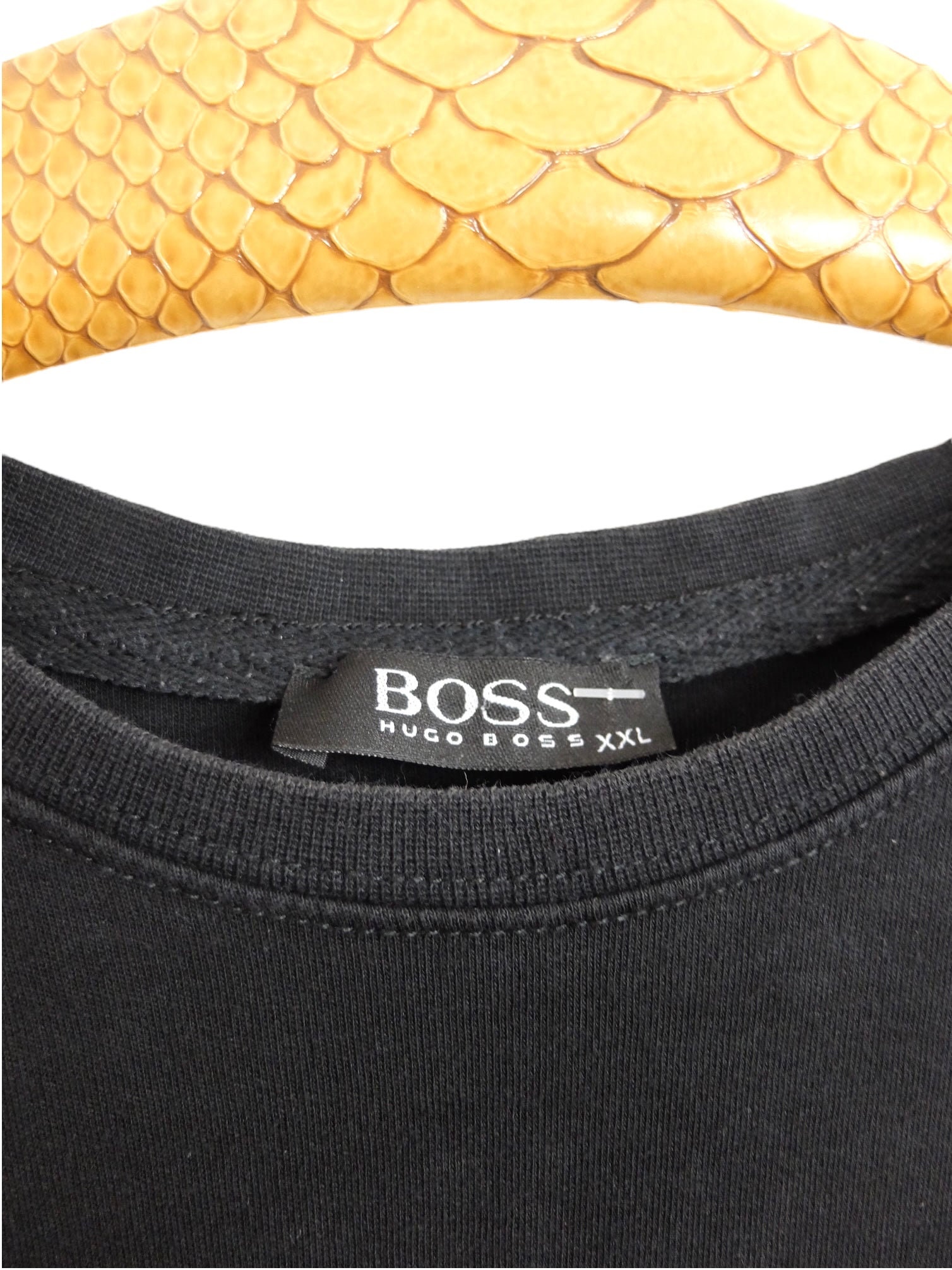 Vintage 90s Boss by Hugo Boss Black Basic Solid Crew Neck - Etsy