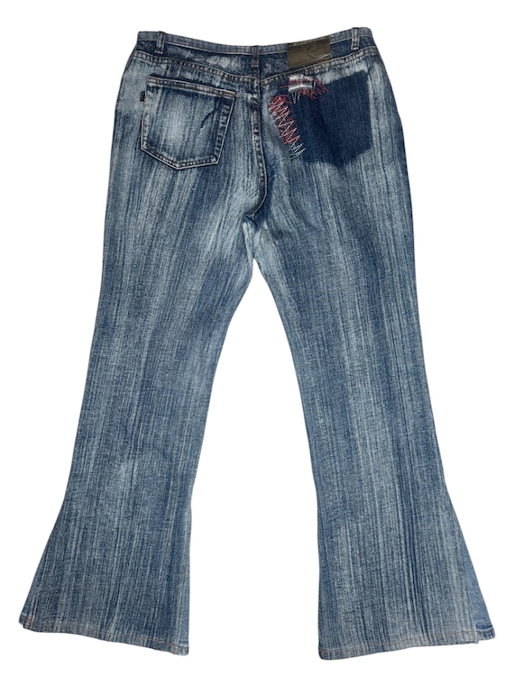 Vintage Just Cavalli Embroidered Bootcut Jeans | Y2K Acid Wash