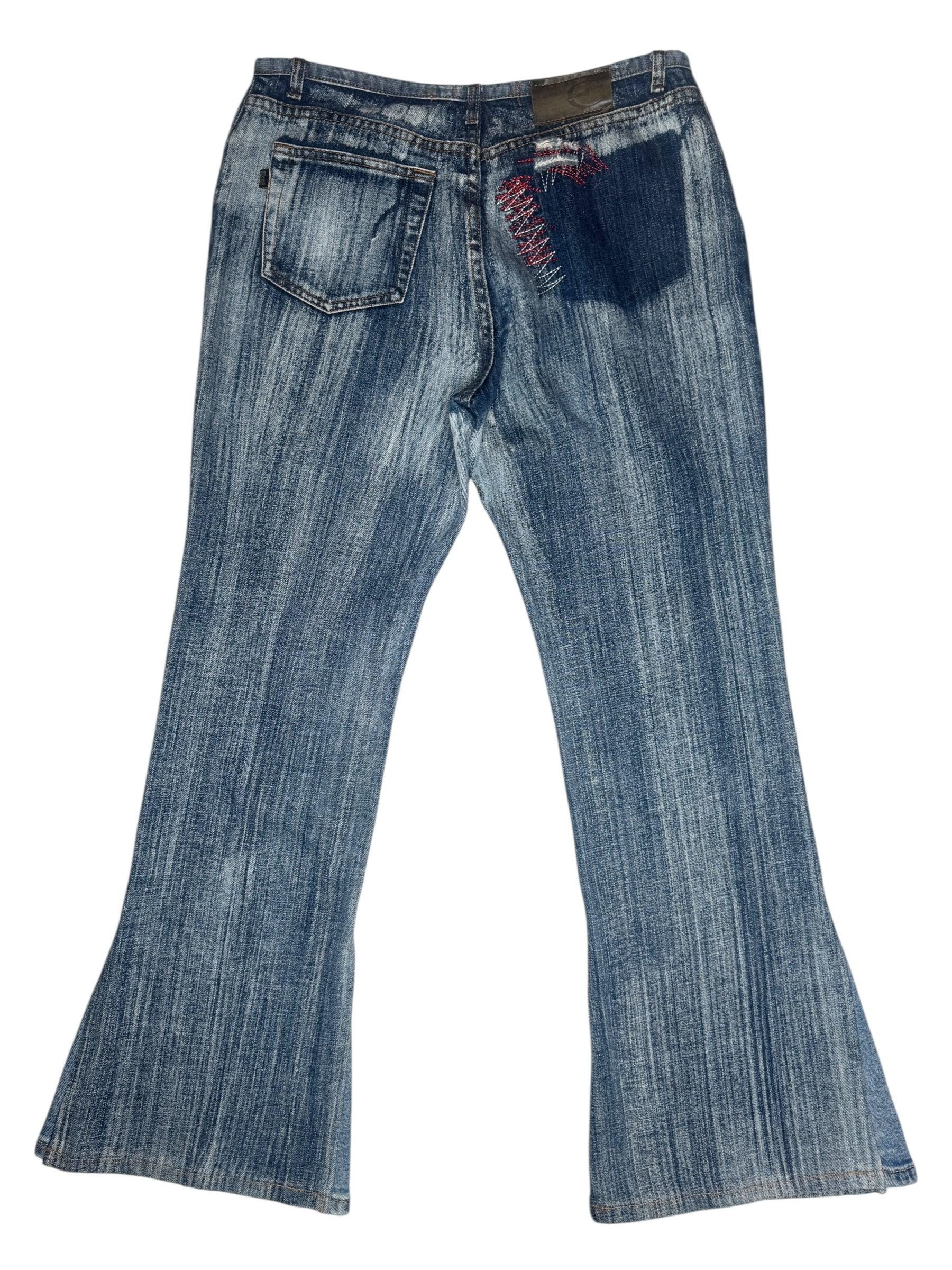 ジーンズ　デニム Just Cavalli y2k Vintage Just Cavalli Embroidered Bootcut Jeans | Y2K Acid Wash