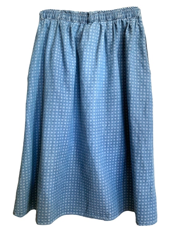 Denim midi circle skirt hot sale