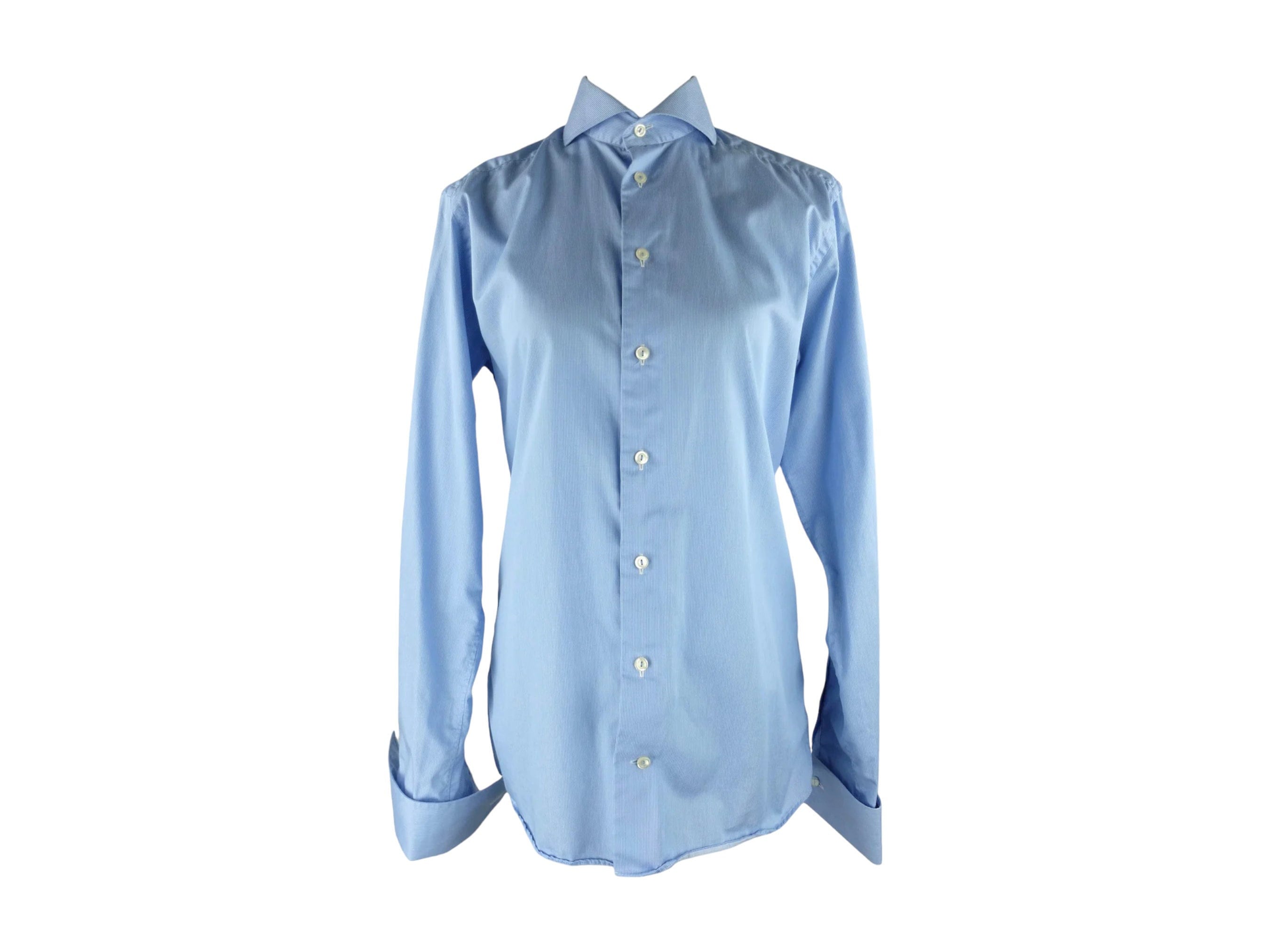 light blue silk dress shirt mens Men's Luxury Shiny Silk Like Satin Dress Shirt Long Sleeve Casual Slim Fit  Muscle Button Up Shirts Light Blue S