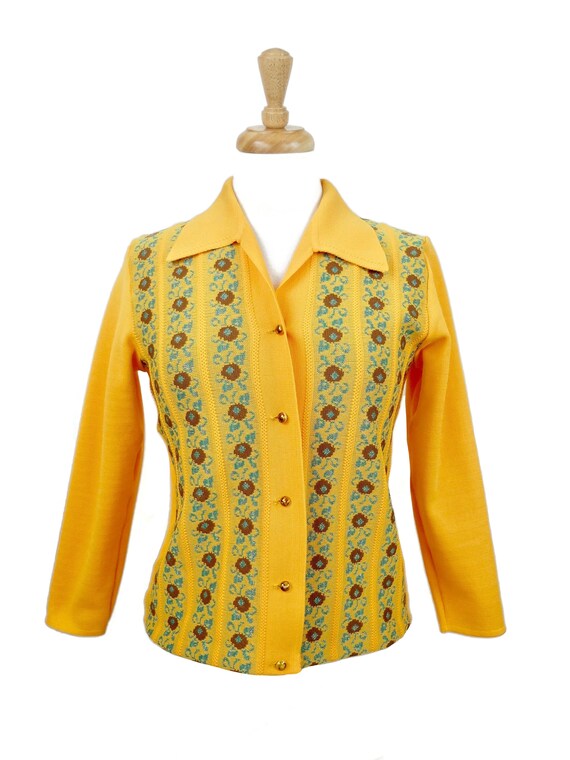 Vintage 1970's Collared Button Up Psychedelic Flor