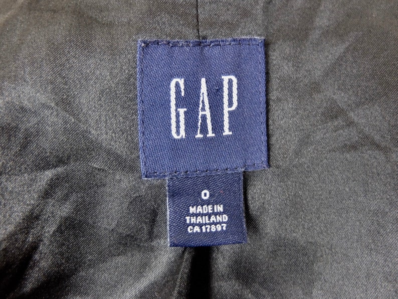 Vintage 1990/'s Women/'s Gap Victorian Avant Garde Style Button Up Black Velvet Blazer