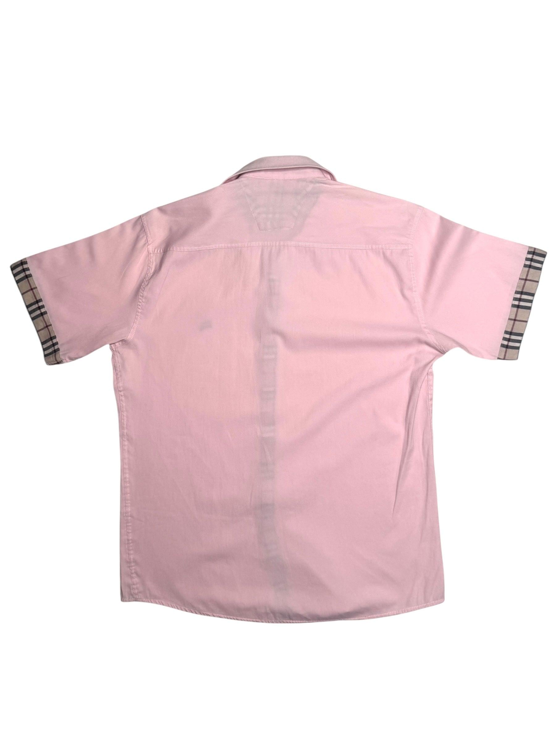 美品✨ Burberry ピンク　ブルー 長袖シャツ レディース　Y2K Burberry Pink Plaid Collared Short Sleeve Shirt | Y2K Preppy