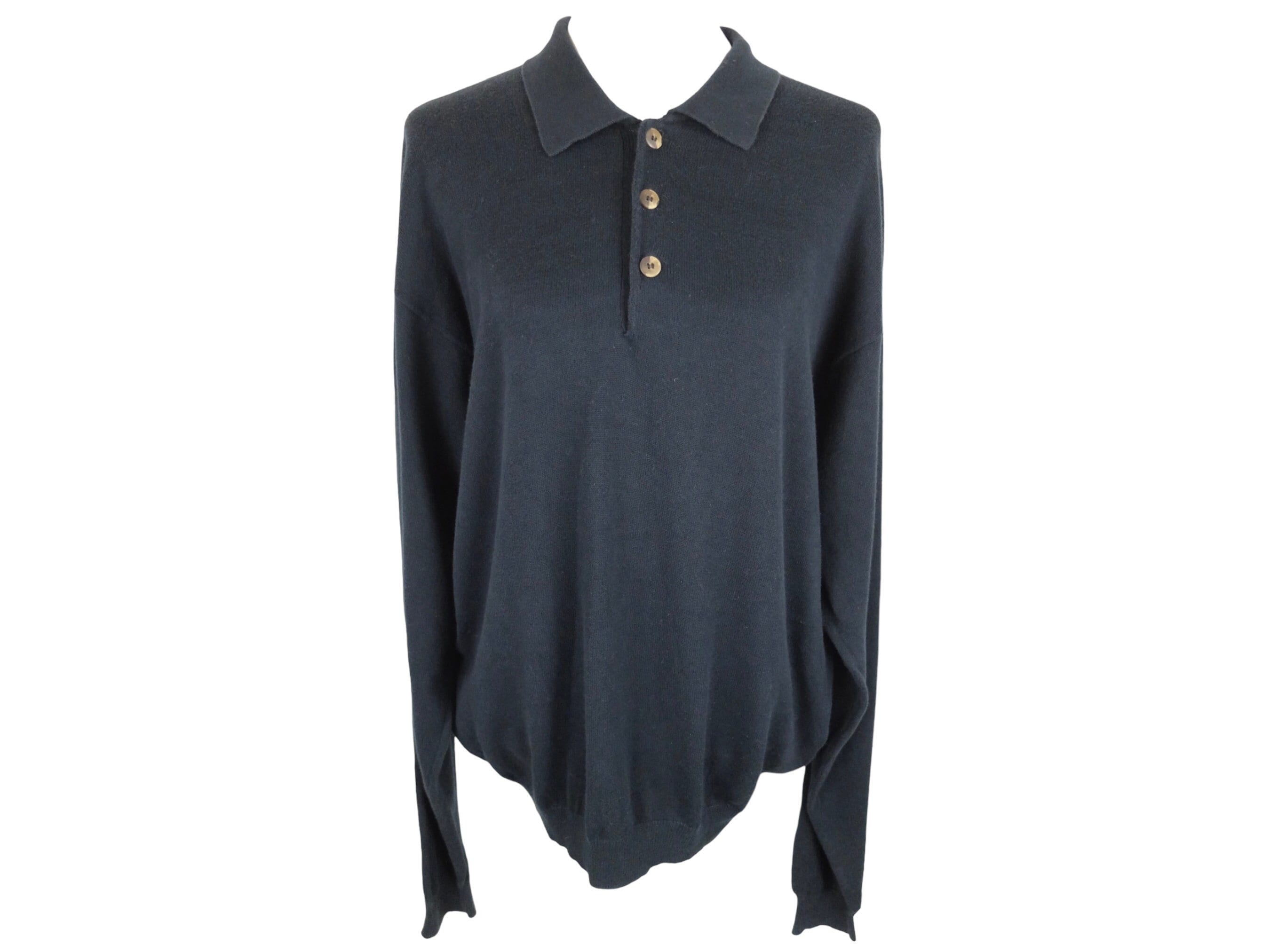 Vintage 80s Cotton Knit Polo Sweater | Men's Size L - Etsy Israel