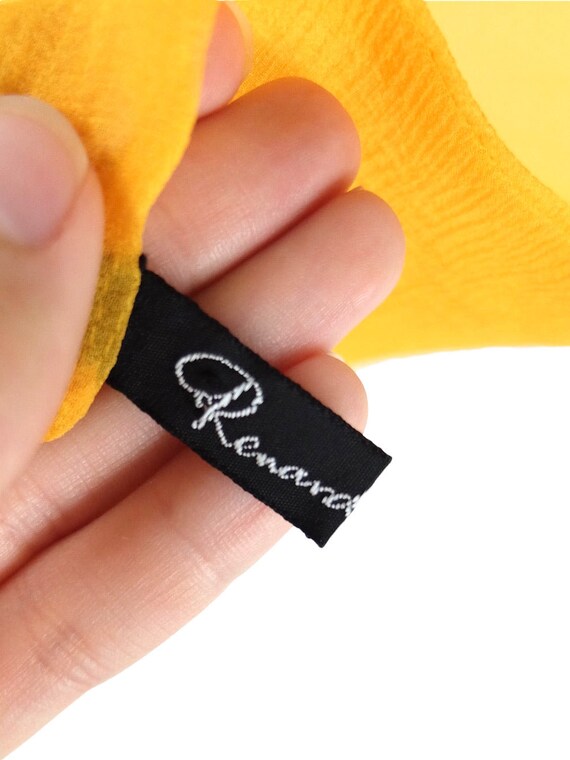 Vintage 80s Silk Chic Solid Basic Small Bright Mu… - image 3