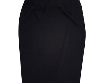 Vintage Dolce & Gabbana Wool Blend Pencil Skirt | Hook Eye Detail, Size S