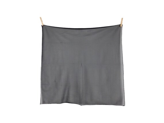 Vintage 2000s Y2K Minimal Basic Solid Black Sheer… - image 1