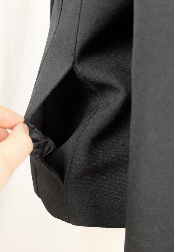 Vintage 80s Mod Bohemian Chic Basic Solid Black C… - image 5