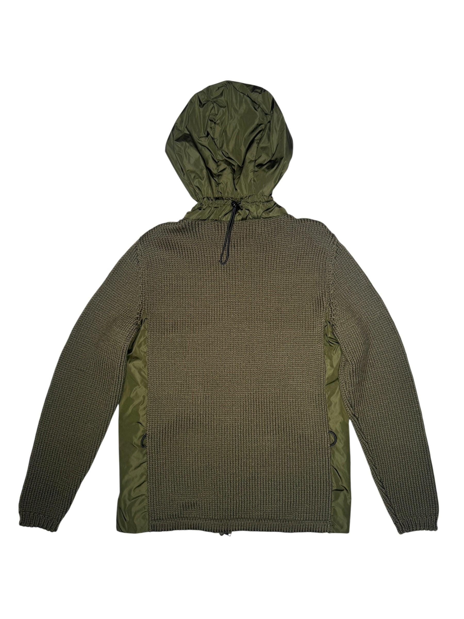 Vintage Prada Wool Knit Sweater | 2000s Y2K Double Zip up Hooded
