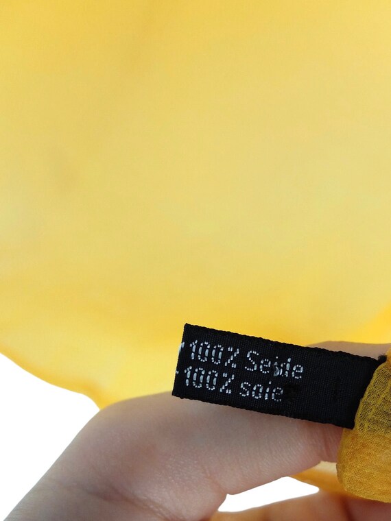 Vintage 80s Silk Chic Solid Basic Small Bright Mu… - image 5