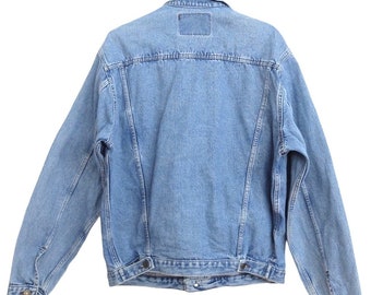 Vintage 80s Utilitarian Bohemian Grunge Medium Wash Blue