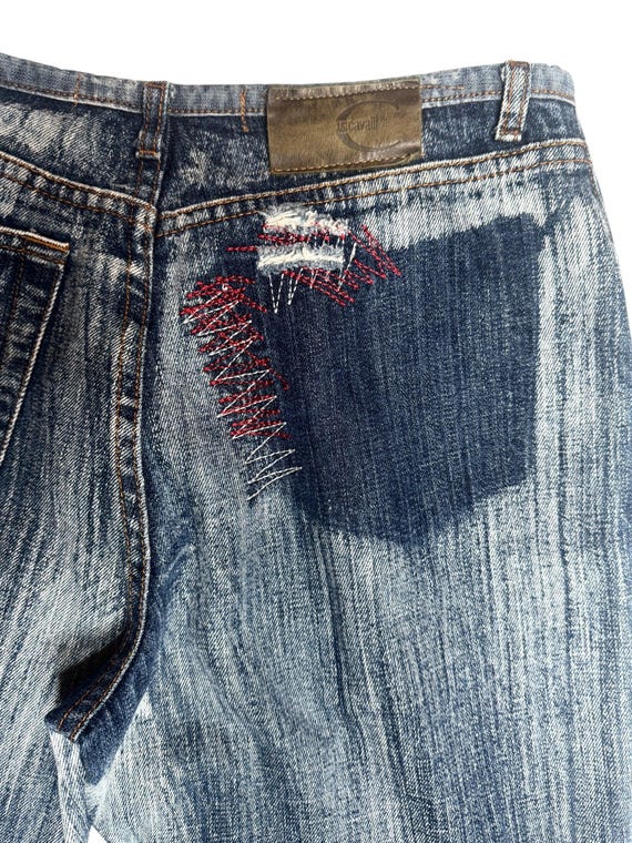 Vintage Just Cavalli Embroidered Bootcut Jeans | Y2K Acid Wash