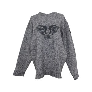Vintage 80s Utility Streetwear Men’s Wool Blend Pall Mall Streetwear Sportswear American Aviator Pilot Grey Knit Pullover Sweater Jumper image 1