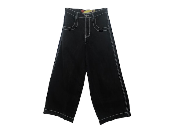 JNCO Utility Streetwear Black Oversized Baggy Wide Leg Jeans | 33