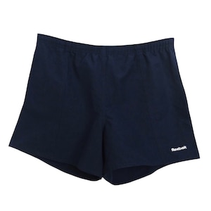 Vintage 90s Reebok Streetwear Athletic Sports Navy Blue Short Length Shorts with Elasticated Waist | Men’s Size S