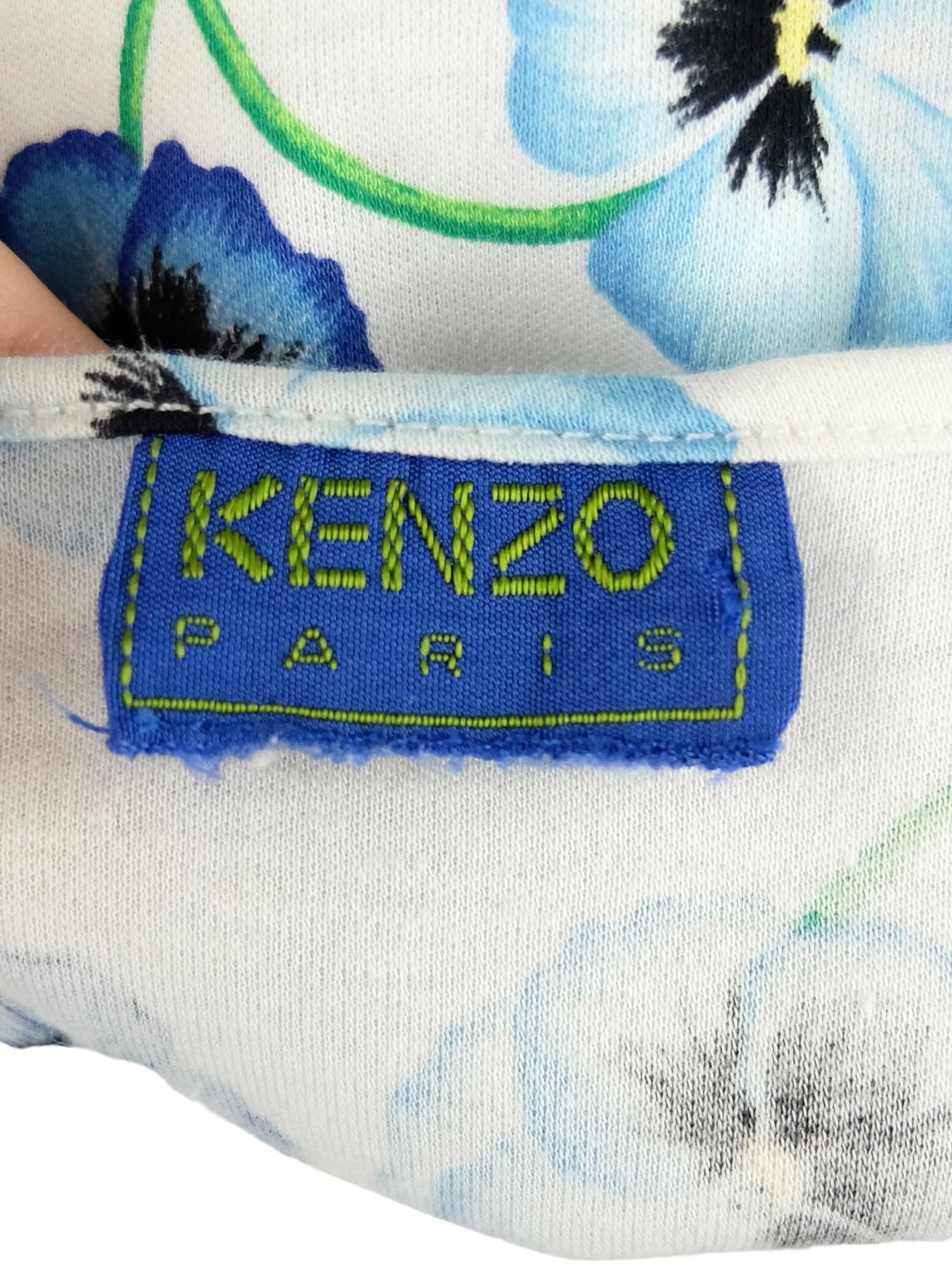 Vintage Kenzo Floral Cotton T-shirt | 2000s Y2K Designer Top, Size 