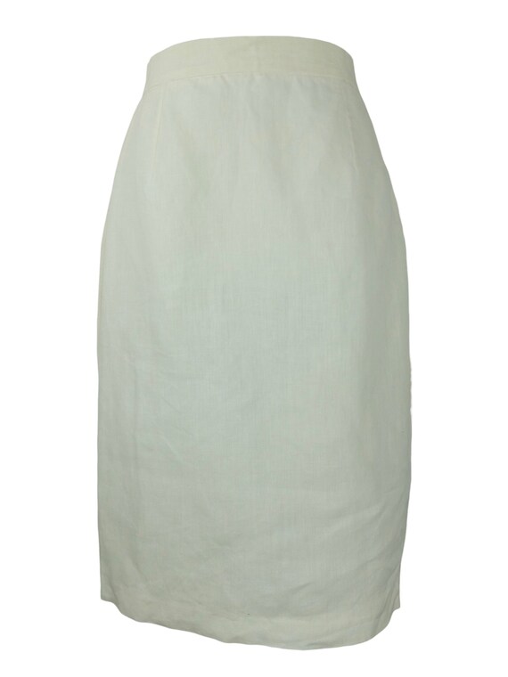 Vintage 80s Mod Minimalist Chic Solid Basic White… - image 2