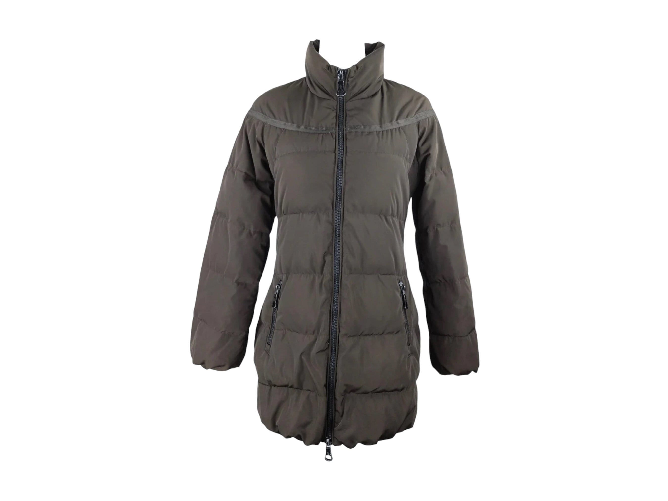 Vintage 2000s Y2K Moncler Down Feather Dark Brown Long Winter