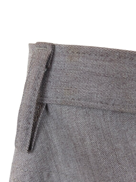 Vintage 70s Mod Utilitarian Solid Basic Grey High… - image 4