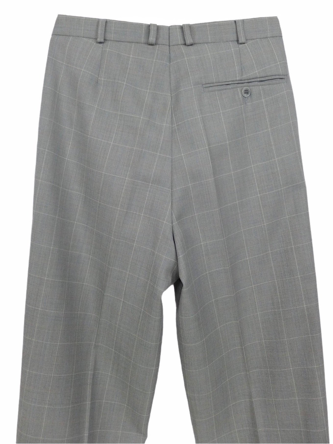 Vintage 00s Y2K Men’s Grey Plaid Check Print Straight Leg Cigarette ...