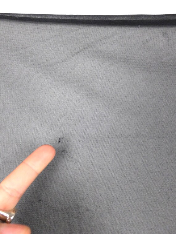 Vintage 2000s Y2K Minimal Basic Solid Black Sheer… - image 4