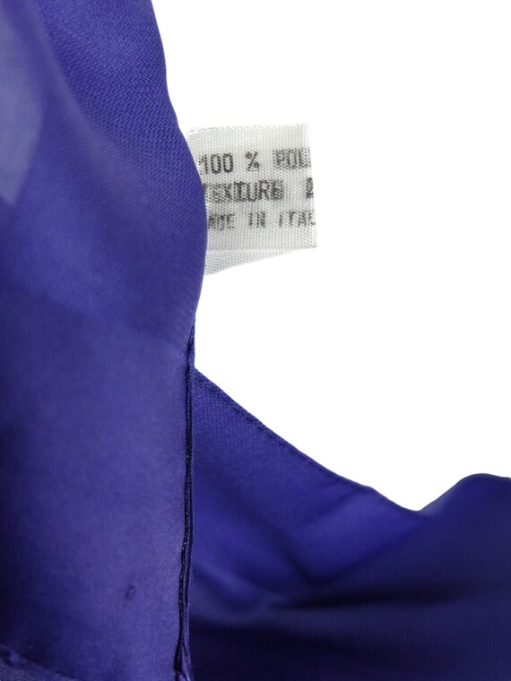 Vintage 70s Mod Basic Solid Bright Purple Large S… - image 5