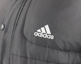 Vintage 2000s Y2K Streetwear Sportswear Adidas Solid Black Snap