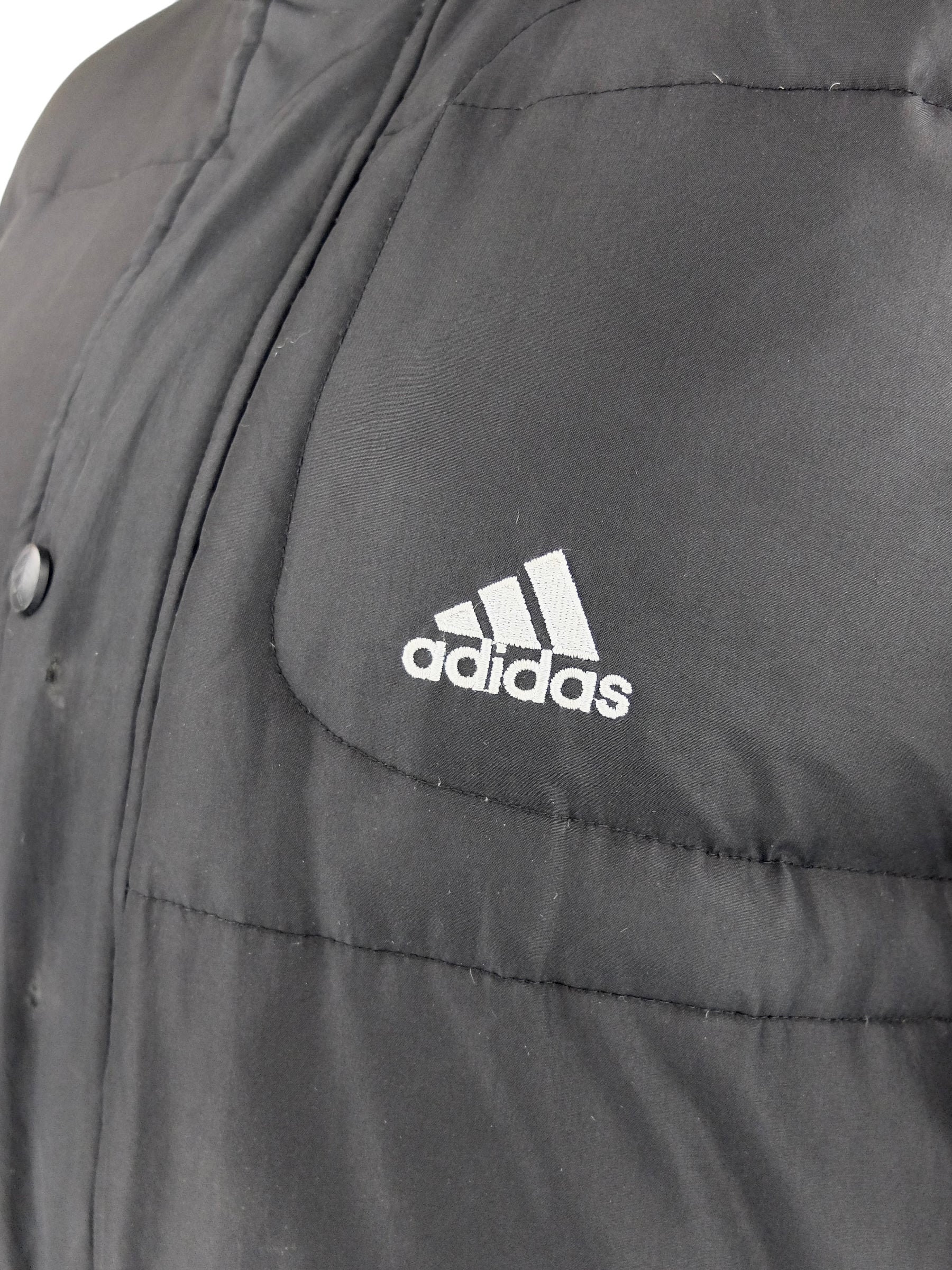 Vintage 2000s Y2K Streetwear Sportswear Adidas Solid Black Snap