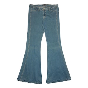 パンツ faded flare long denim bell-bottoms 00s 2000s Bell Bottoms - Etsy