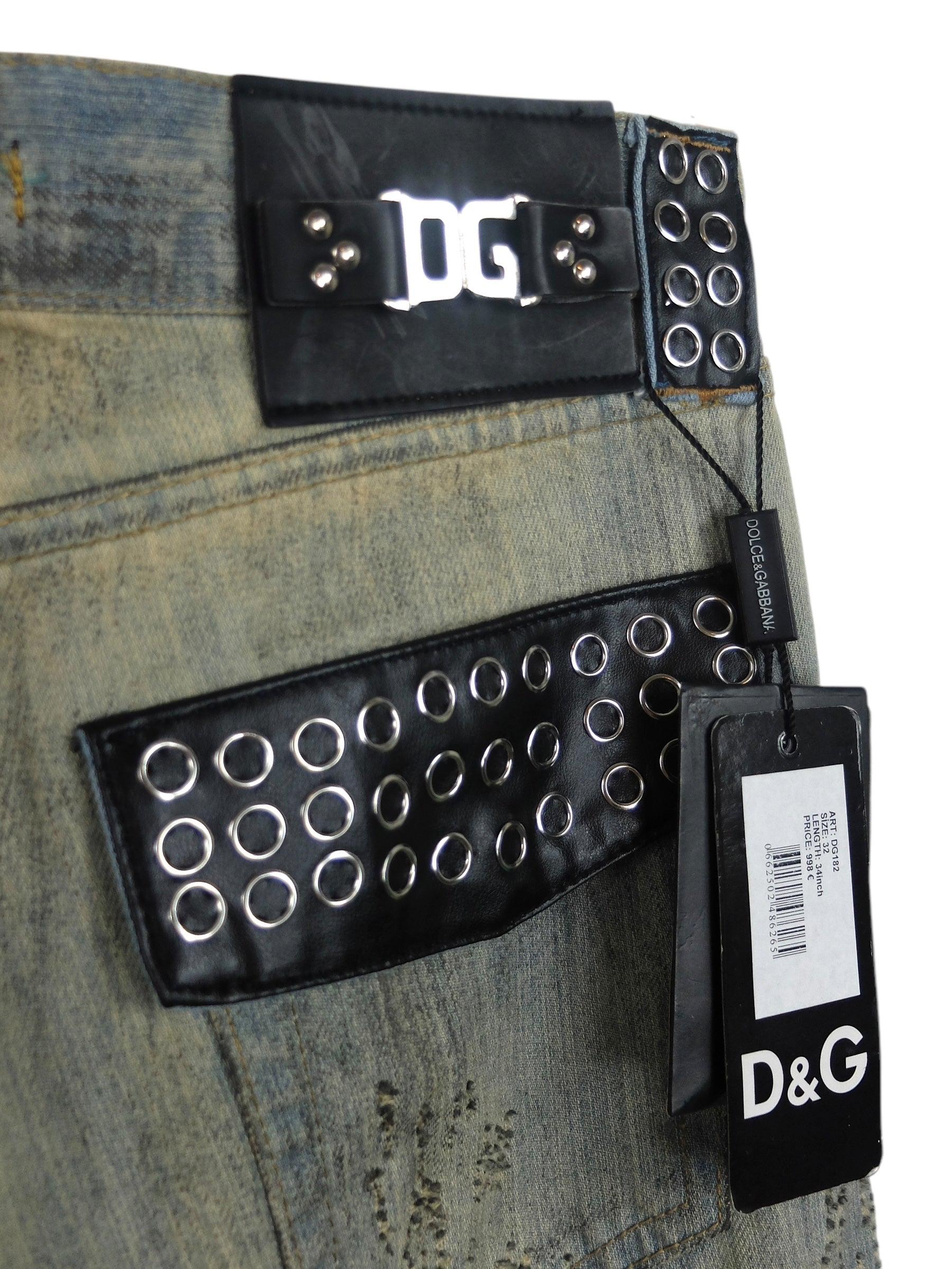 Vintage 2000s Y2K Dolce & Gabbana Deadstock Light Wash