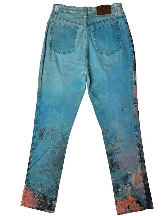 Vintage 90s Cavalli Jeans | Abstract Coral Print, 28 Inch Waist - Etsy