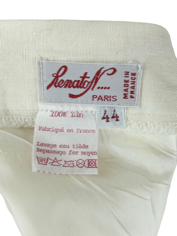 Vintage 80s Mod Minimalist Chic Solid Basic White… - image 5