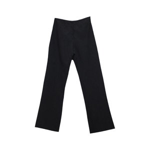 Vintage 90s Y2K Preppy Formal Going-Out Clubwear High Rise Black Pinstripe Straight Leg Trouser Dress Pants | 28 Inch Waist