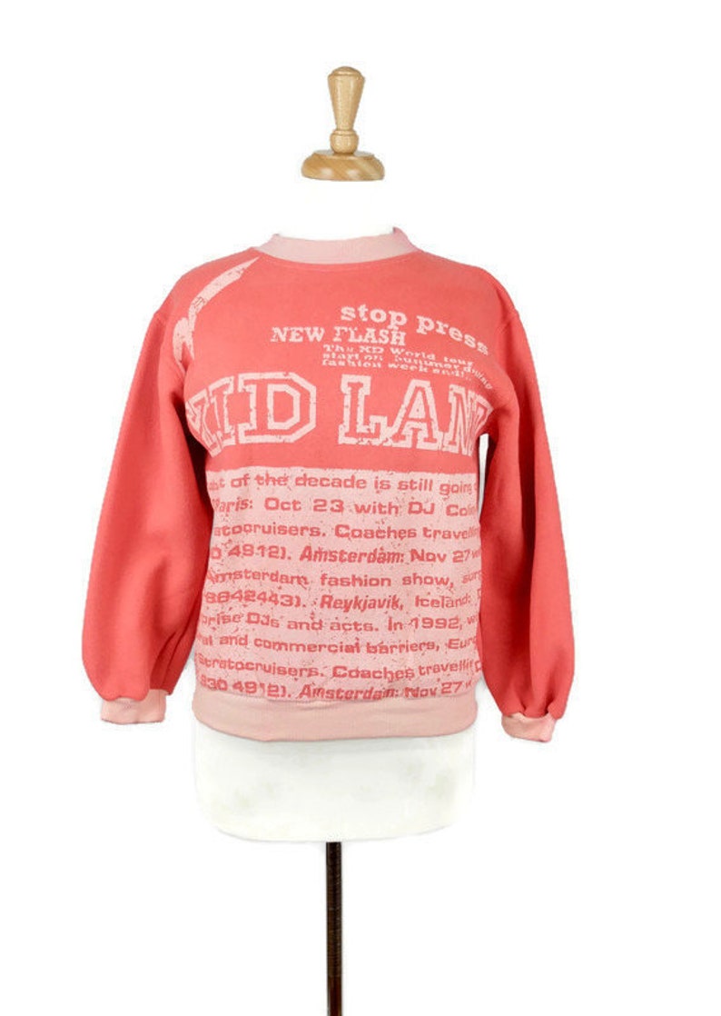 Vintage 1980/'s Athletic Crew Neck Long Sleeve Pullover Graphic Sweatshirt