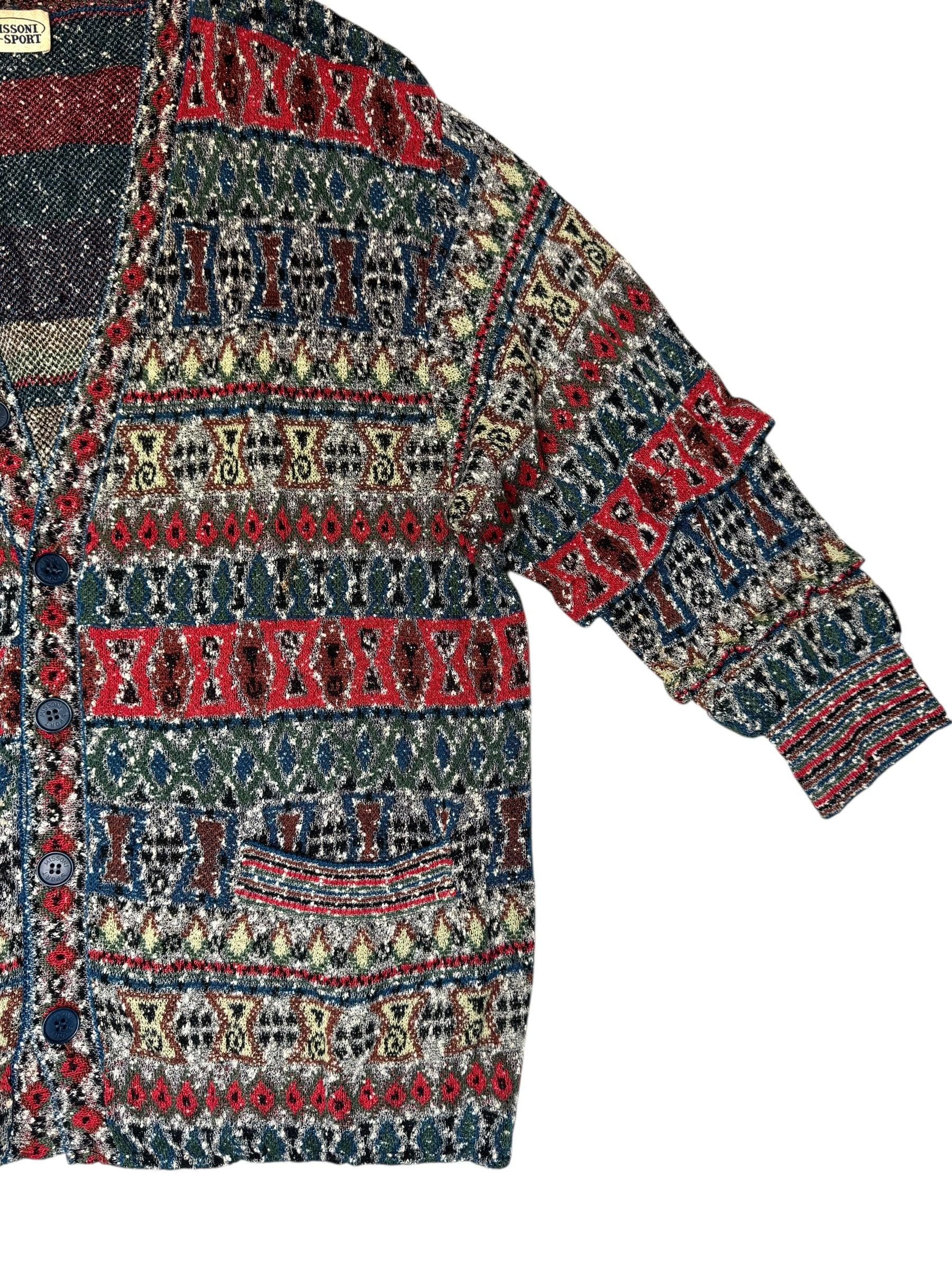 トップス 90's MISSONI SPORT knit cardigan Vintage 90s Missoni Sport Knit Cardigan | Abstract Pattern, Men's