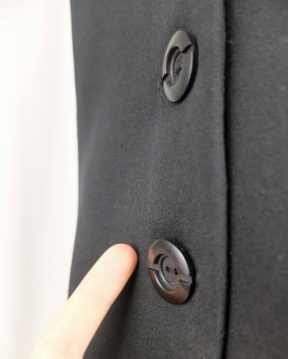 Vintage 80s Mod Bohemian Chic Basic Solid Black C… - image 8